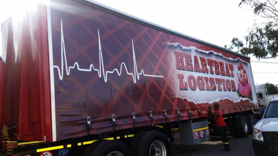 Heartbeat Logistics fleet branding